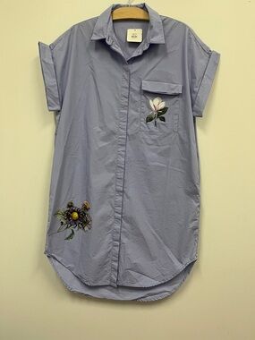 Ziztar Shirt Dress with Floral Prints Size M